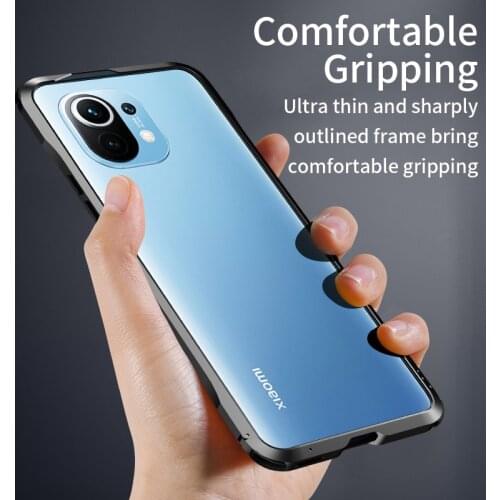 Aluminum Metal Bumper Case For Xiaomi Mi 11 Mi 10 Pro Mi 10 Ultra Case Shockproof Bumper Cover Coque For Xiaomi Mi 11 Funda Case
