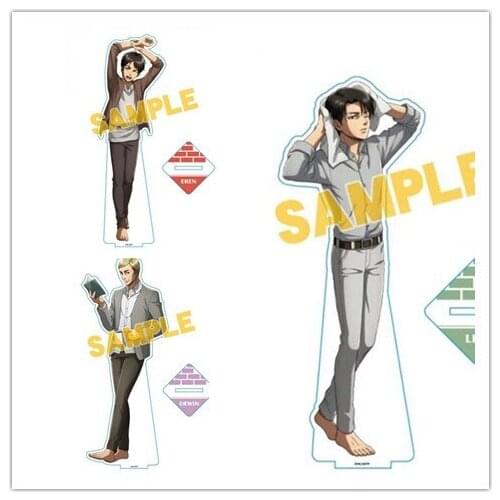Anime Attack on Titan Eren Jaeger Erwin Smith Levi·Ackerman Cosplay Acrylic Stand Figure Display Model Plate Tabletop Decoration