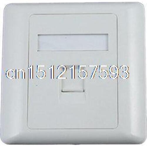 White RJ11 RJ45 Socket Outlet Square Wall Panel Face Plate Ekoli