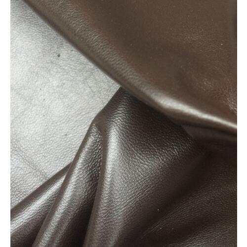 Whole piece coffee Genuine soft sheep skin for garment leather material