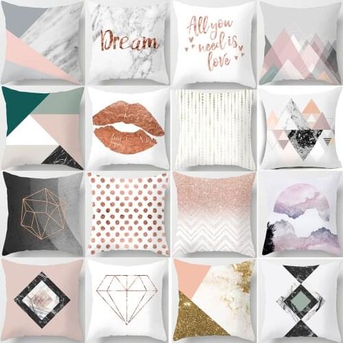 1pcs 45*45CM Simple Printing Big Lips Pillow Case Fashion Home Sofa Decorative Pillowcase Creative Geometric Pattern Pillow Case