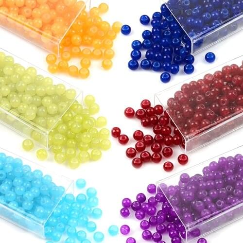 4mm Colored Glass Beads Exquisite Loose Spacer Beads for Jewelry Making DIY Gifts Charms Women Bracelets Accessorie Wholesale