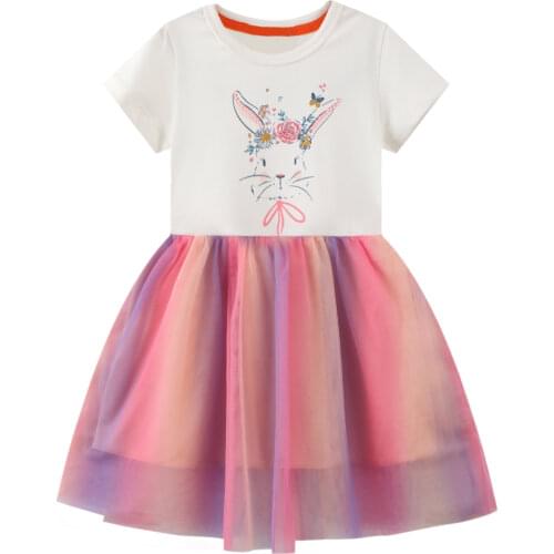 Jumping Meters Baby Girls Dress with Embroidery Cotton Princess Dress Kids Costume Baby Girl Clothes Toddler Dresses Robe Fille