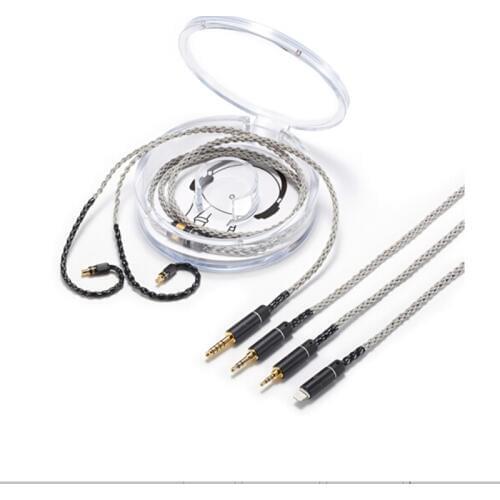 OKCSC A2DC Earphone Upgade Cable for ath-cks1100/LS200/LS70/LS50/E40/E50 Single Crystal Copper 2.5mm/4.4mm Balanced Plug 3.5mm