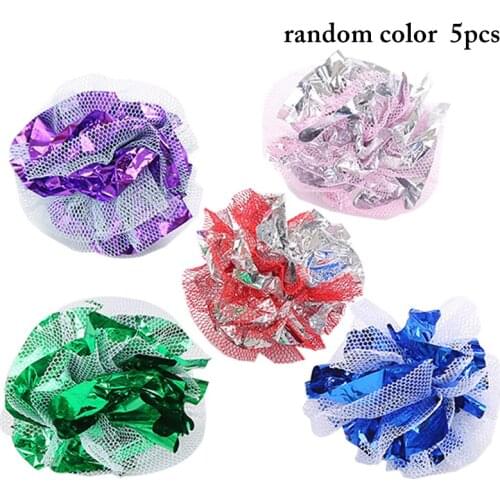 Legendog 5PCS Hot Selling Crinkle Balls Cat Toy Lightweight Crinkle Kitten Toys Kitten Ball Toys Funny Pet Cat Products