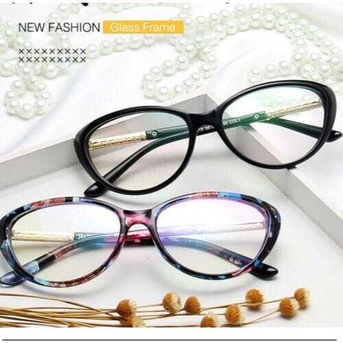 Women CAT Eye Optics Eye Frame Glasses Retro Solid Color Gradient Prescription Eyeglasses Frames Sunglasses Men Sunglass Case
