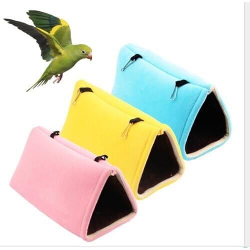 Plush Hammock Cage Hanging Bed Cave for Parrots Budgies Cockatoos Cockatoos