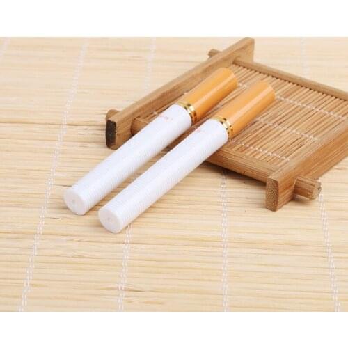 Q0KF 2pcs Fashion Portable Cigarette Shaped Secret Stash Pill Box Toothpick Container