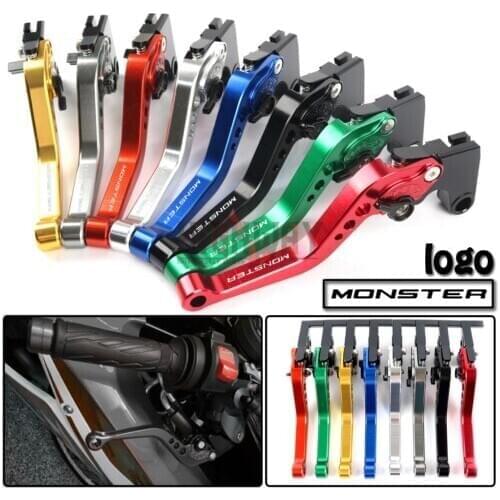 Motorcycle Brake Handle Bar Lever CNC Aluminum Short Adjustable Brake Clutch levers For Ducati 696 MONSTER 2009-2014