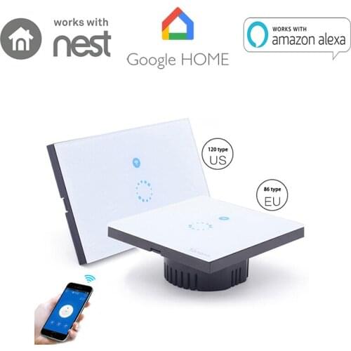 Sonoff Touch WiFi Wall Light Switch 1 gang ON/Off Wireless Remote Control Timing Switch EU/US IOS Android Phone Home Automation