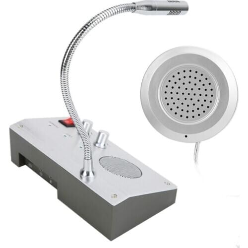 Anti-interference Noise-Free Dual-Way Audio Record bank counter window intercom system