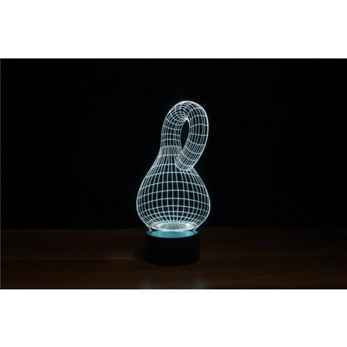 Led Bedroom Decorative Night Light 3D for Children Christmas Gift Calabash Shape with FCC and UL Certificate YJM-2924