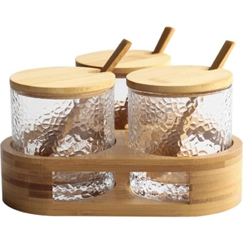NEWYEARNEW GLASS Spice Storage Bottles Jars Kitchen Tools Set Combination Packages Home Decoration Wedding Gift