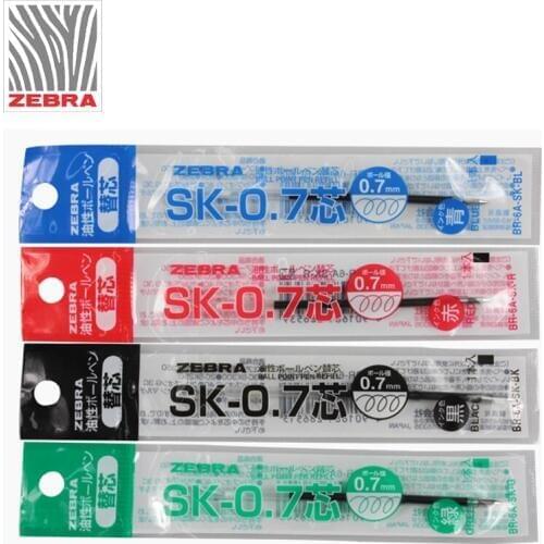 Zebra BR-6A-SK Refills for B4SA1, B4SA2, B4SA3 Ballpoint Pen 0.7 mm-4 colors to choose 8 Pieces set each color 2 pieces
