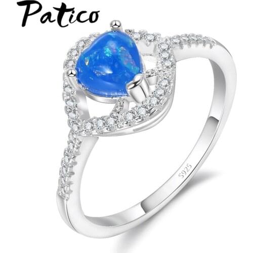 Women Fashion 925 Sterling Silver LOVE Heart Engagement Cubic Zircon Ring Female Romantic Finger Wedding Jewelry