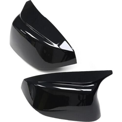 1Pair Glossy Black Plastic Side Mirror Cover Cap Replacement Fit for Infiniti Q50 Q60 QX30 Q70