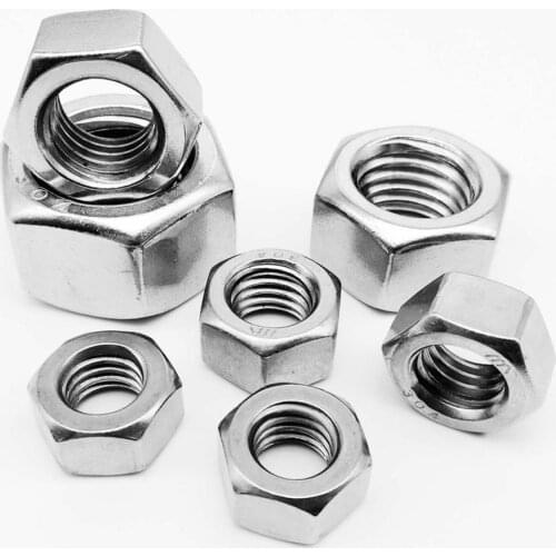 10/50X UNC UNF 0# 2# 3# 4# 5# 6# 8# 10# 12# 304 A2-70 Stainless Steel UK US Coarse Fine Thread Hex Nut Hexagon Nut High Quality
