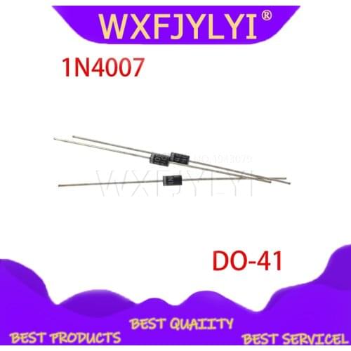 100pcs/lot 1N4007 4007 1A 1000V DO-41 Rectifier Diode New Original