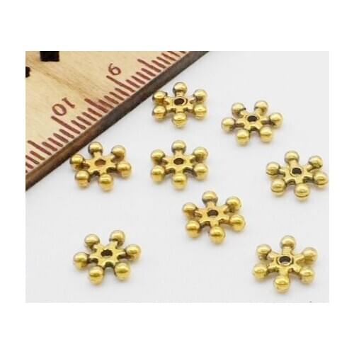 Free Ship 1000Pcs Snowflak Spacer Beads For Jewelry Making Craft 7x2mm
