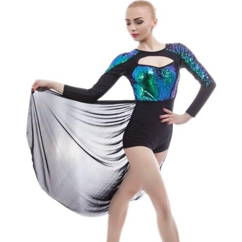 Red Sequin Spandex Bodice Dance Costume Women&Girl Stage Performance Jazz&Tap Dance Costume Dance Skirt