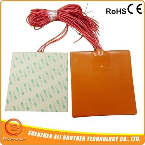 240X240mm,350W@24V,w/ NTC 100K Thermistor,3M PSA Silicone Heater 3D Printer Heatbed