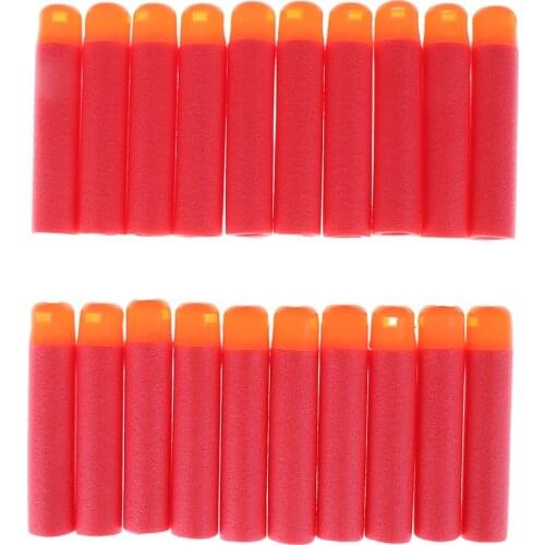 30Pcs/Pack Mega 9.5cm Red Sniper Rifle Darts Bullets Mega Foam Refill Darts Big Hole Head Bullets For N-Strike Mega Series