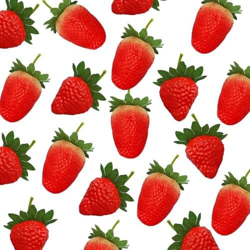 40 Pieces Artificial Strawberry Lifelike Fruit Plastic Red Fake Strawberries Arrangements Vase Fillers Photography