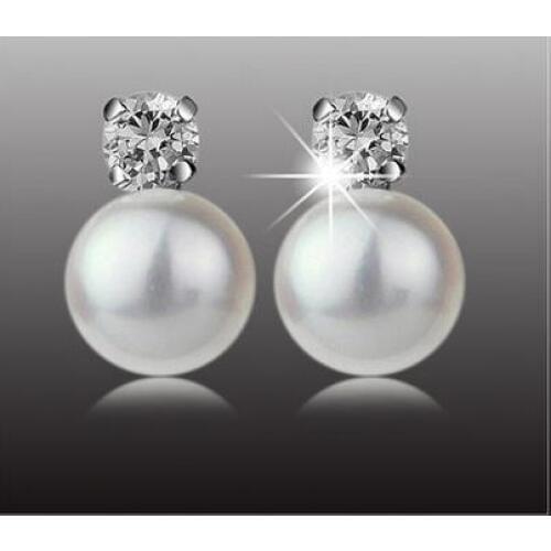 925 real natural big Princess pearl earrings, natural freshwater pearl earrings, earrings, 925 white fungus, anti allergy