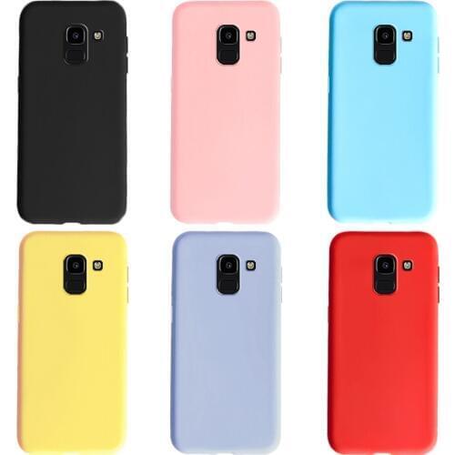 Candy Color Case For Samsung Galaxy J6 Plus Case 2018 Silicone Soft TPU Back Cover For Samsung J4 J6 Plus 2018 Cover Phone Case