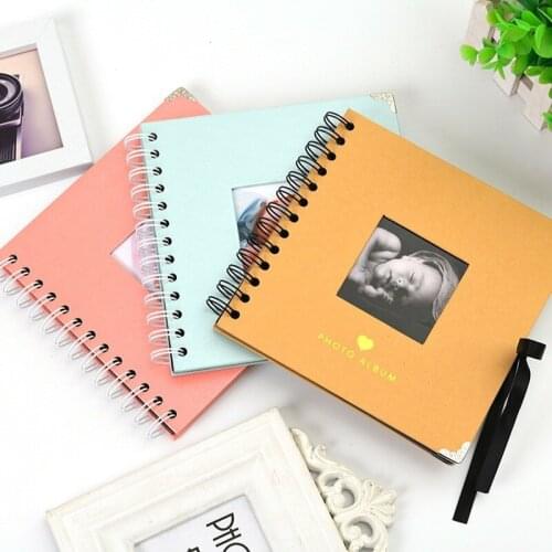 Children Album Leather Paper Shell Material Black Inner Page Card Manual DIY Album Baby Growth Collection Photo Album