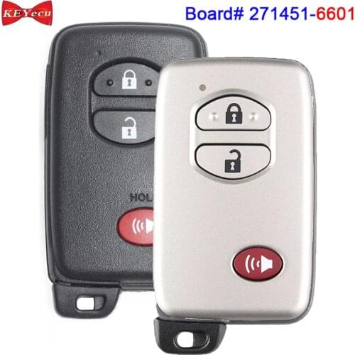 KEYECU for Toyota RAV4 2010 2011 2012 Smart Keyless Remote Key Fob 271451-6601 HYQ14AEM 89904-0R060