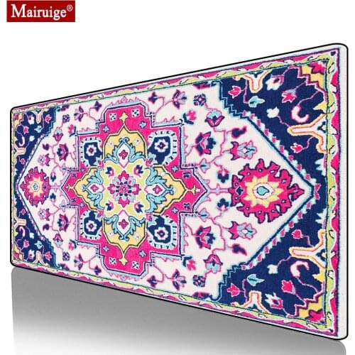Purple Red Persian Rug Mouse Pad XXL Gamer Desk Mat Large Keyboard Pad Gaming MousePad 90x40cm/80x30cm for Laptop Table Pads