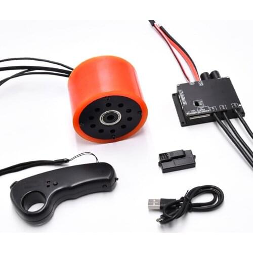 Freerchobby 1500W 83mm 90mm single hub motor kits with vesc 6 and remote controller for skateboard/scooter/robotic/machine