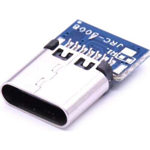 Pack of 10 Micro USB 2.0 type C connector 14-pin female 180 vertical shield USB