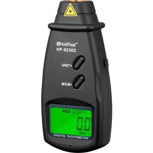 HoldPeak Laser Tachometer HP-9236C Speed Meter Digital Diagnostic-tool Photo LCD RPM Meter Engine Motor Non-contact Tachometer
