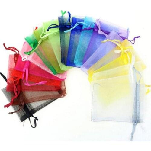 10pcs (7X9cm) Gift Bag Jewelry Packaging Organza Bag Pouche Jewelry Packing Bag Birthday Party Decor Wedding Christmas Supplies
