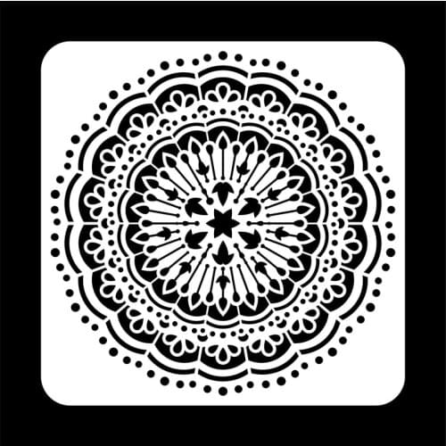 30CM Reusable Stencil Laser Cut Painting Template Floor Wall Tile Fabric Furniture Stencils Mandala Painting Stencils