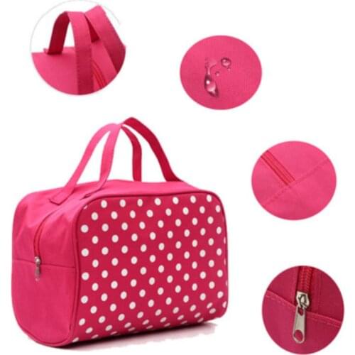 Fashion Lady Organizer Multi Functional Cosmetic Storage Dots Bags Women Makeup Bag With Pockets Toiletry Pouch XIN-Shipping