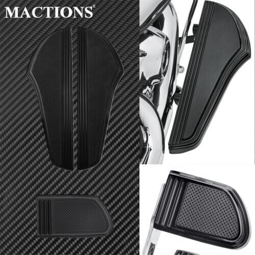 Motorcycle Front Rider Footboard Driver Floorboard&Brake Pedal Pad Cover For Harley Touring Electra Road Glide Slim Fat boy FLD