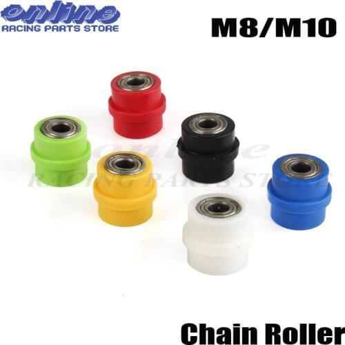 Concave Drive Chain Pulley Roller Slider Tensioner Wheel Guide For Pit Dirt Street Bike Bicycle Cycling 8mm 10mm