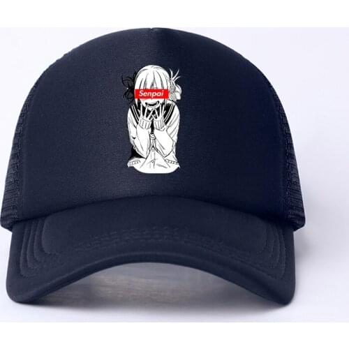 New Anime My Hero Academia Casual Plain Mesh Baseball Cap Adjustable Snapback Kawaii Hats for Women Men Hip Hop Trucker Cap