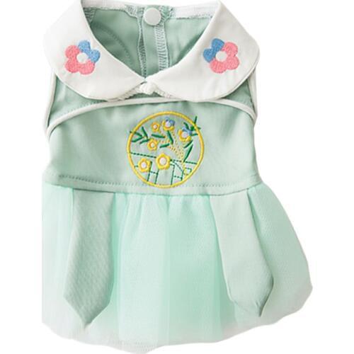 Chinese Style Dog Costume Summer Cat Dress Puppy Apparel Small Dog Clothes Skirt Yorkie Pomeranian Schnauzer Apparel Dog Outfit