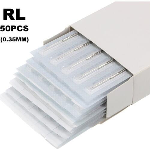 50Pcs/box Disposable Sterile Tattoo Needles 0.35MM Round Liner Standard Tatoo Needles Supply For Tattoo Machine Free Shipping