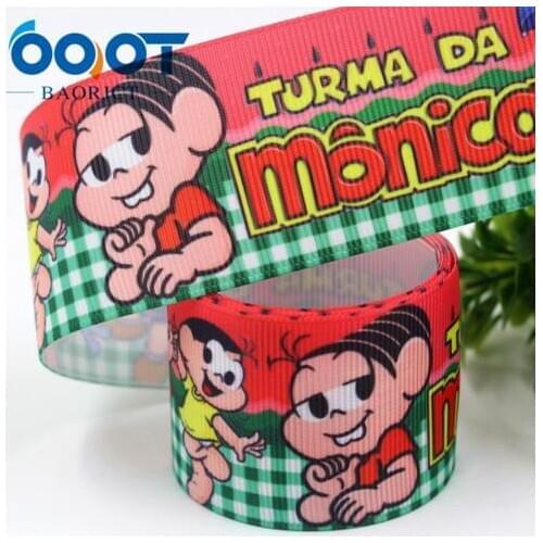OOOT BAORJCT I-19609-1377,38mm 10yards Cartoon Thermal transfer Printed grosgrain Ribbons,tape crafts,bow cap DIY accessories