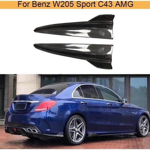 Car Rear Bumper Splitters For Mercedes-Benz C Class W205 Sport C43 AMG Coupe Sedan 2015 - 2019 Car Rear Splitters Spoiler