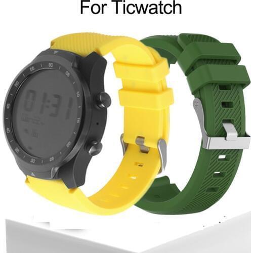 Watch Strap For Ticwatch Pro S2 E2 Samsung Gear S3 Huawei GT Honor watch Magic band 22mm Sillicone Sport Bracelet Belt man women