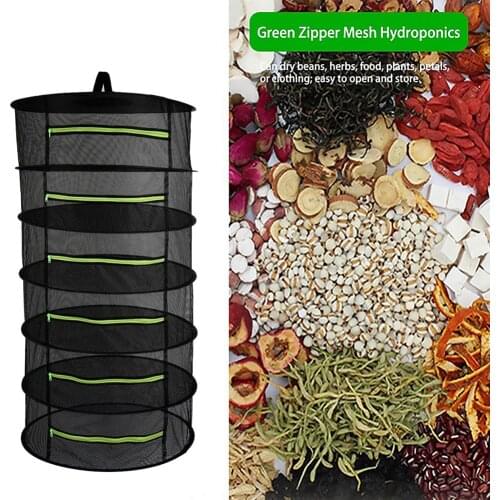 4/6 Layers Herb Drying Net Folding Mesh Pouch Hanging Basket Foldable Dry Rack Bag Mesh Dryer for Herbs Flowers Plants Buds