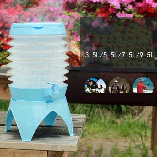New Collapsible Water Container Outdoor Camping Hiking Water Bucket Fishing Travel Carrier Drinking Water Storage Tap Bucket