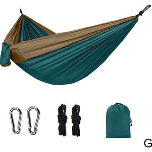 Ultralight Outdoor Camping Hammock With Hammock Tree Straps Portable Parachute Leisure Hammock For Backpacking Travel