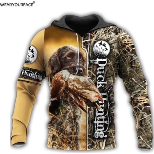Duck Hunting 3D All Over Print Crewneck Zipper Hoodies Sweatshirts Outdoor Casual Vocation Sports Streetwear Unisex Men Clothing